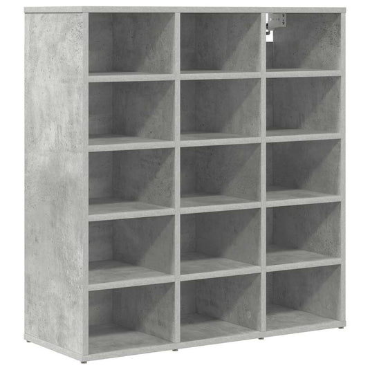 Vidaxl schoenenkast betongrijs 77,5 x 30 x 83,5 cm bewerkt hout
