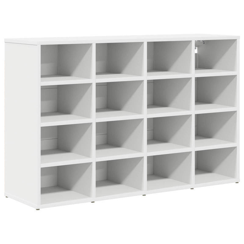 Afbeelding laden in galerijviewer, Vidaxl schoenenkast met plank wit 103 x 30 x 67 cm bewerkt hout
