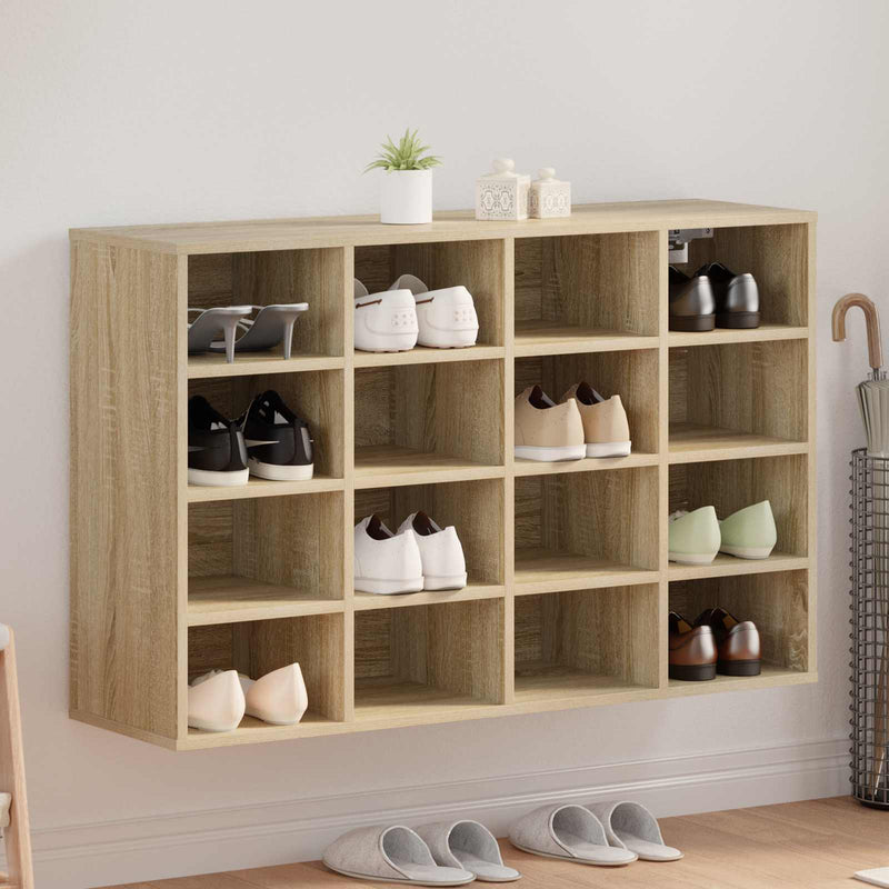 Afbeelding laden in galerijviewer, Vidaxl schoenenkast sonoma eiken 103 x 30 x 67 cm bewerkt hout
