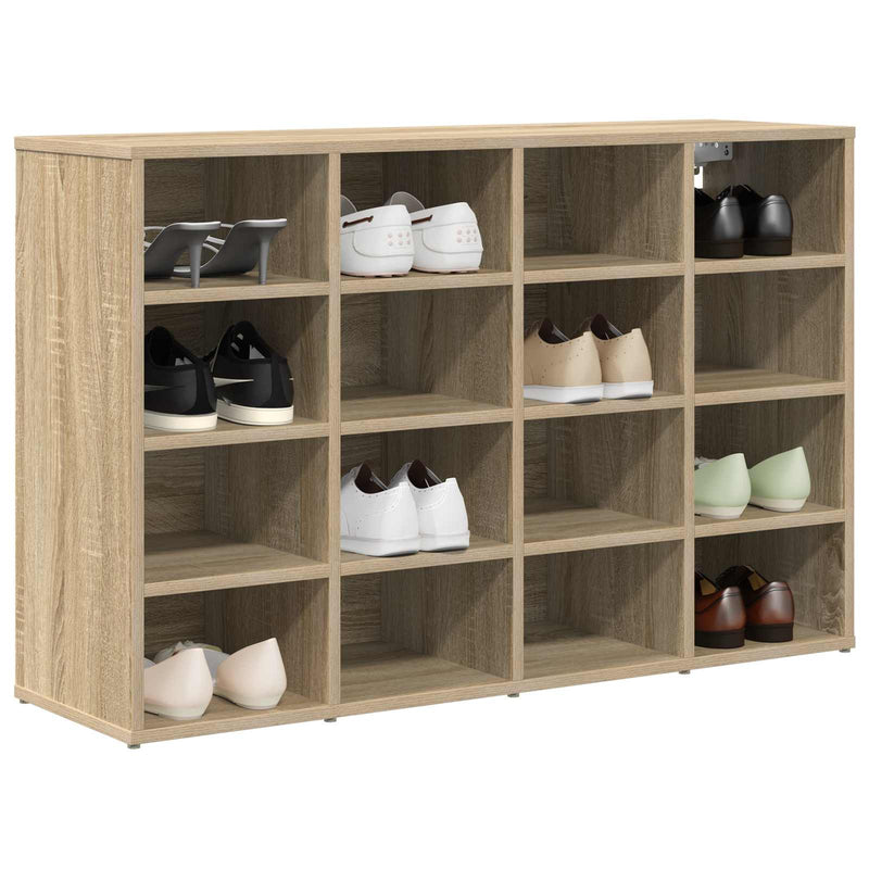 Afbeelding laden in galerijviewer, Vidaxl schoenenkast sonoma eiken 103 x 30 x 67 cm bewerkt hout
