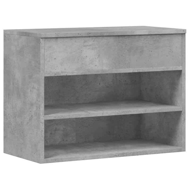 Load image into Gallery viewer, Vidaxl schoenenbank 60x30x45 cm bewerkt hout betongrijs
