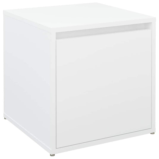 Vidaxl opbergbox met lade 40,5x40x40 cm bewerkt hout wit