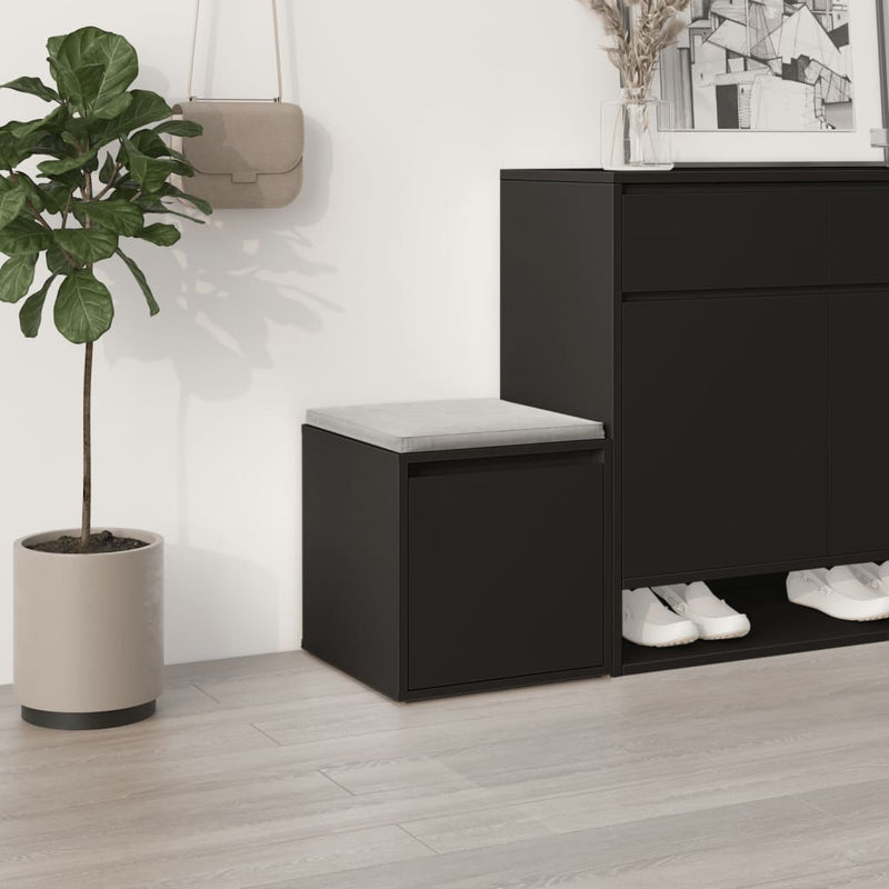 Load image into Gallery viewer, VidaXL Opbergbox met lade 40,5x40x40 cm bewerkt hout zwart
