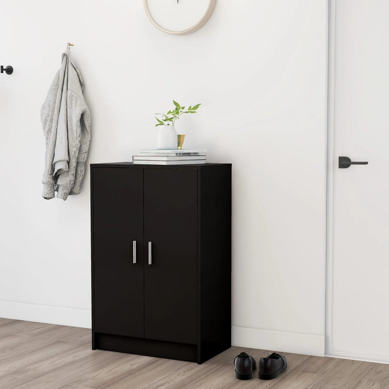 Load image into Gallery viewer, VidaXL Schoenenkast 60x35x92 cm bewerkt hout zwart
