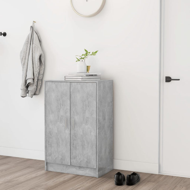 Load image into Gallery viewer, VidaXL Schoenenkast 60x35x92 cm bewerkt hout betongrijs
