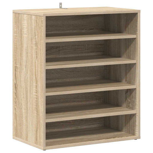 Vidaxl schoenenkast 60x35x70 cm bewerkt hout sonoma eikenkleurig