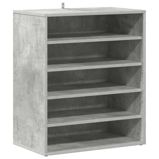 Vidaxl schoenenkast 60x35x70 cm bewerkt hout betongrijs