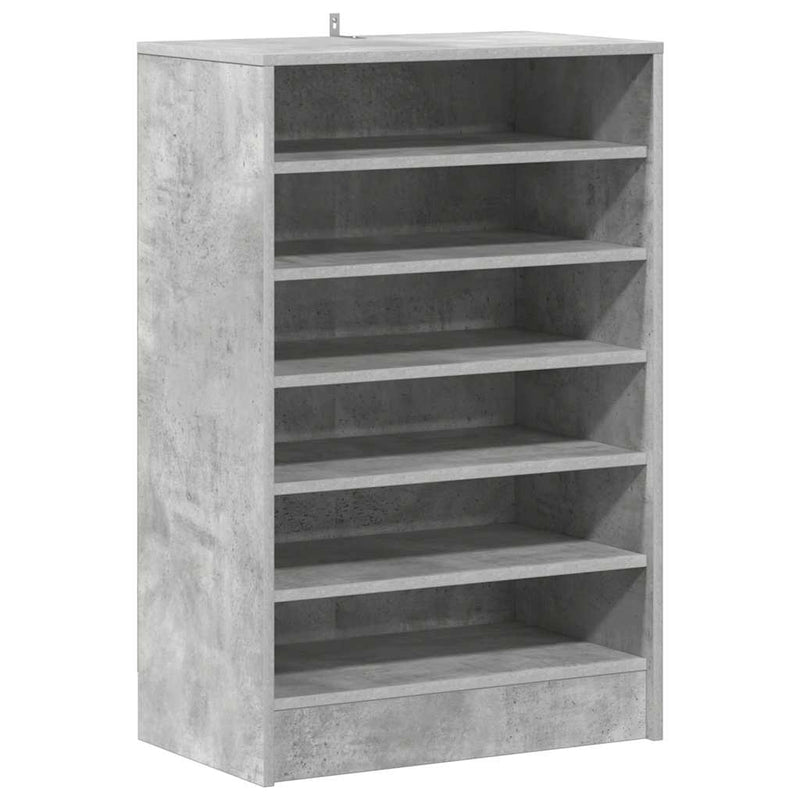 Load image into Gallery viewer, Vidaxl schoenenkast 60x35x92 cm bewerkt hout betongrijs
