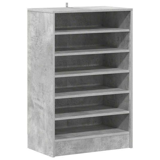 Vidaxl schoenenkast 60x35x92 cm bewerkt hout betongrijs