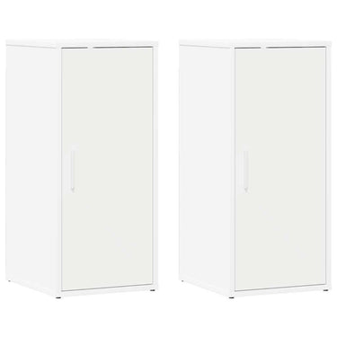 Vidaxl schoenenkasten 2 st 32x35x70 cm bewerkt hout wit