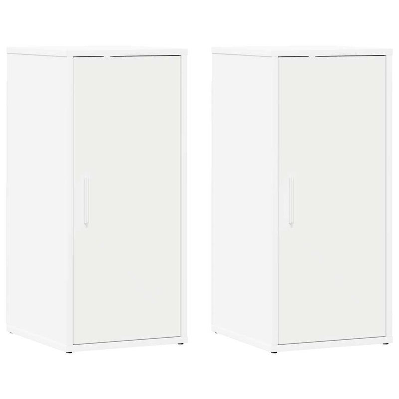 Load image into Gallery viewer, Vidaxl schoenenkasten 2 st 32x35x70 cm bewerkt hout wit
