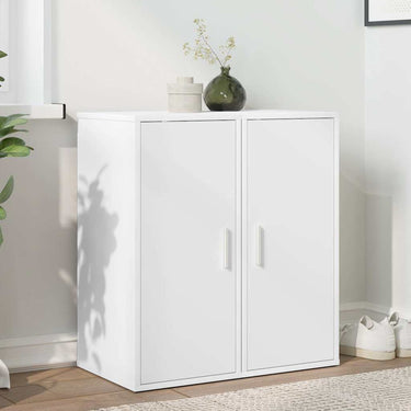 Vidaxl schoenenkasten 2 st 32x35x70 cm bewerkt hout wit