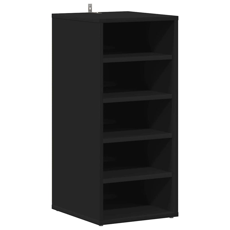 Load image into Gallery viewer, Vidaxl schoenenkast 31,5x35x70 cm spaanplaat zwart
