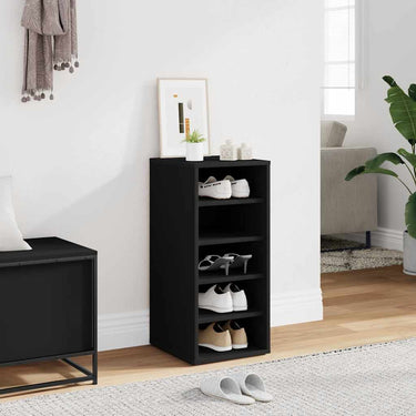 Vidaxl schoenenkast 31,5x35x70 cm spaanplaat zwart