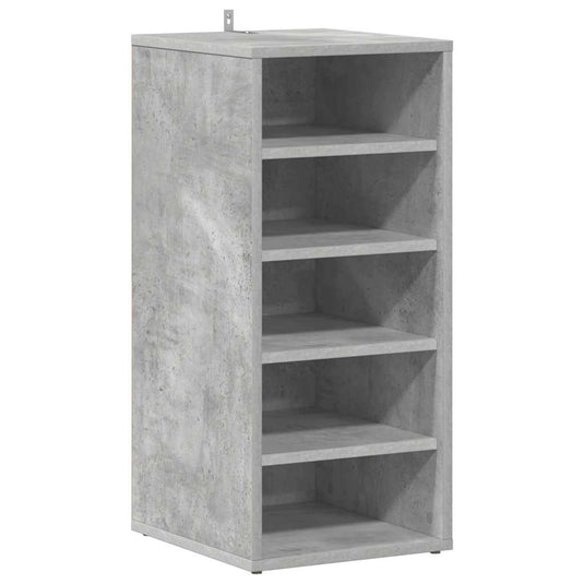 Vidaxl schoenenkast 31,5x35x70 cm bewerkt hout betongrijs