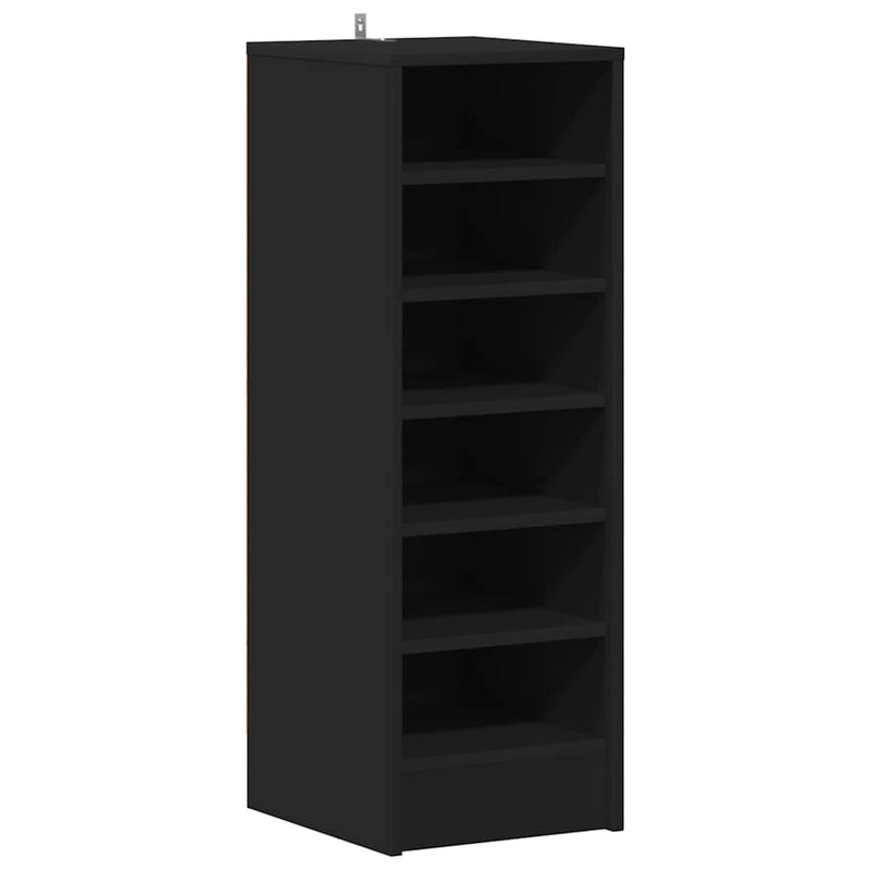 Load image into Gallery viewer, Vidaxl schoenenkast 31,5x35x90 cm bewerkt hout zwart
