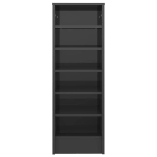 VidaXL Schoenenkast 31,5x35x90 cm bewerkt hout hoogglans grijs