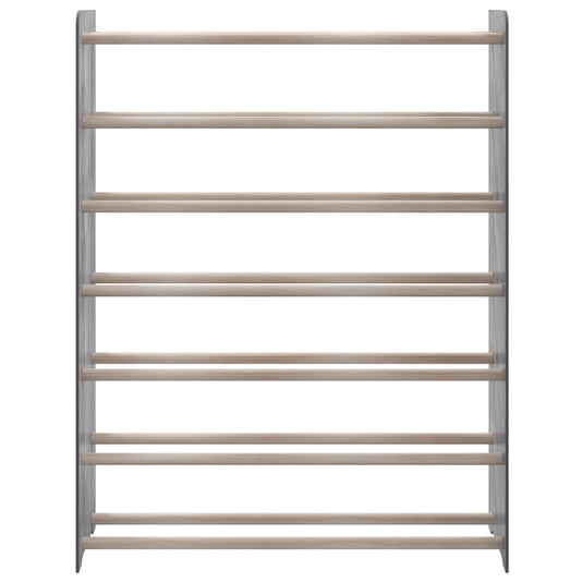 Vidaxl schoenenrek 90x24x117 cm bewerkt hout grijs