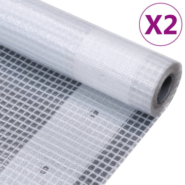 Vidaxl dekzeilen 2 st leno 260 g m² 3x2 m wit