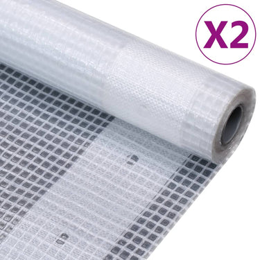 Vidaxl dekzeilen 2 st leno 260 g m² 4x2 m wit
