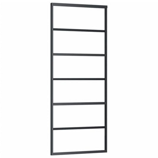 Vidaxl schuifdeur met beslag 76x205 cm aluminium en esg-glas