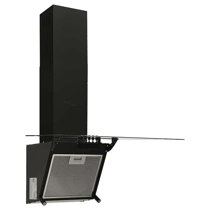 Load image into Gallery viewer, Vidaxl wandafzuigkap 60 cm staal en gehard glas zwart
