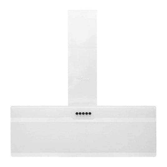 Vidaxl wandafzuigkap 90 cm staal en gehard glas wit