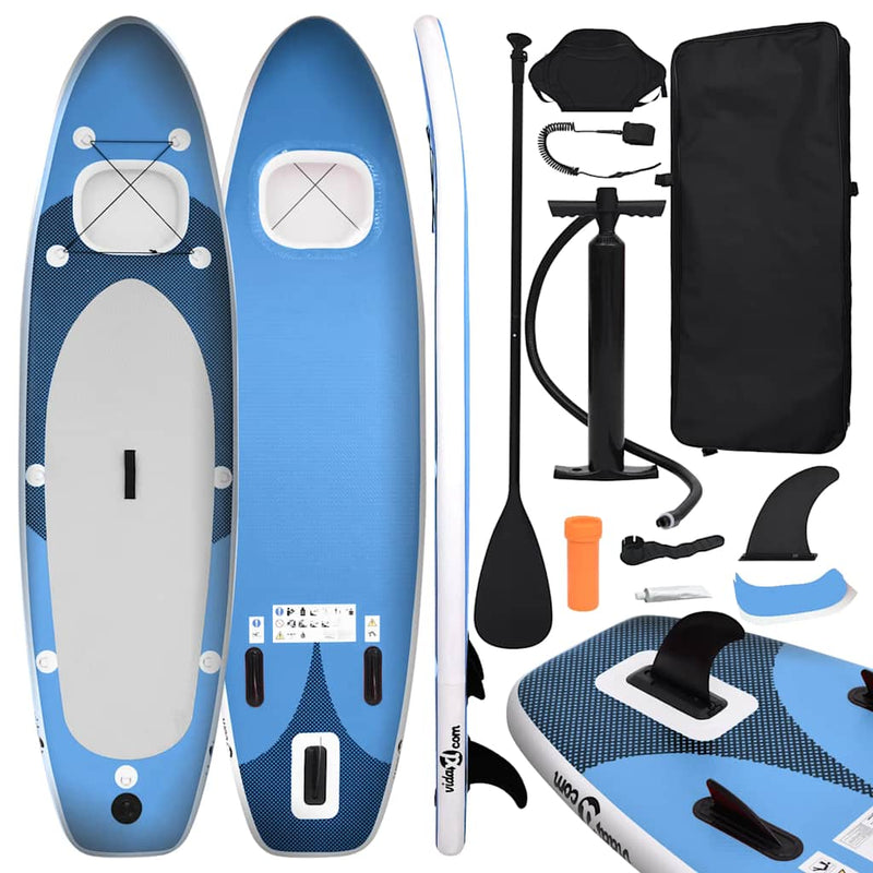 Load image into Gallery viewer, Vidaxl stand up paddleboardset opblaasbaar 360x81x10 cm zeeblauw

