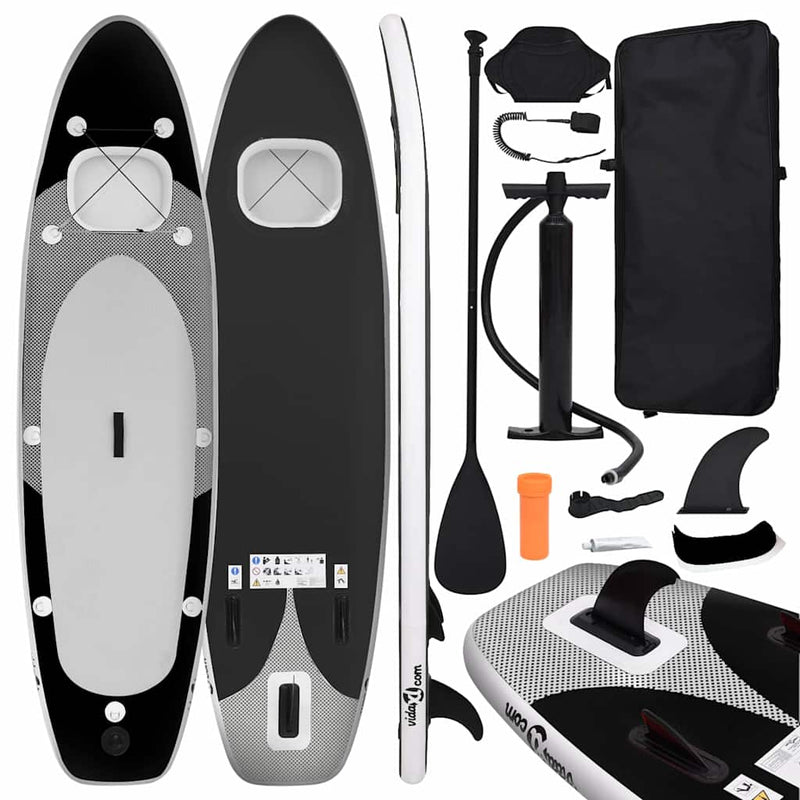 Load image into Gallery viewer, Vidaxl stand up paddleboardset opblaasbaar 360x81x10 cm zwart
