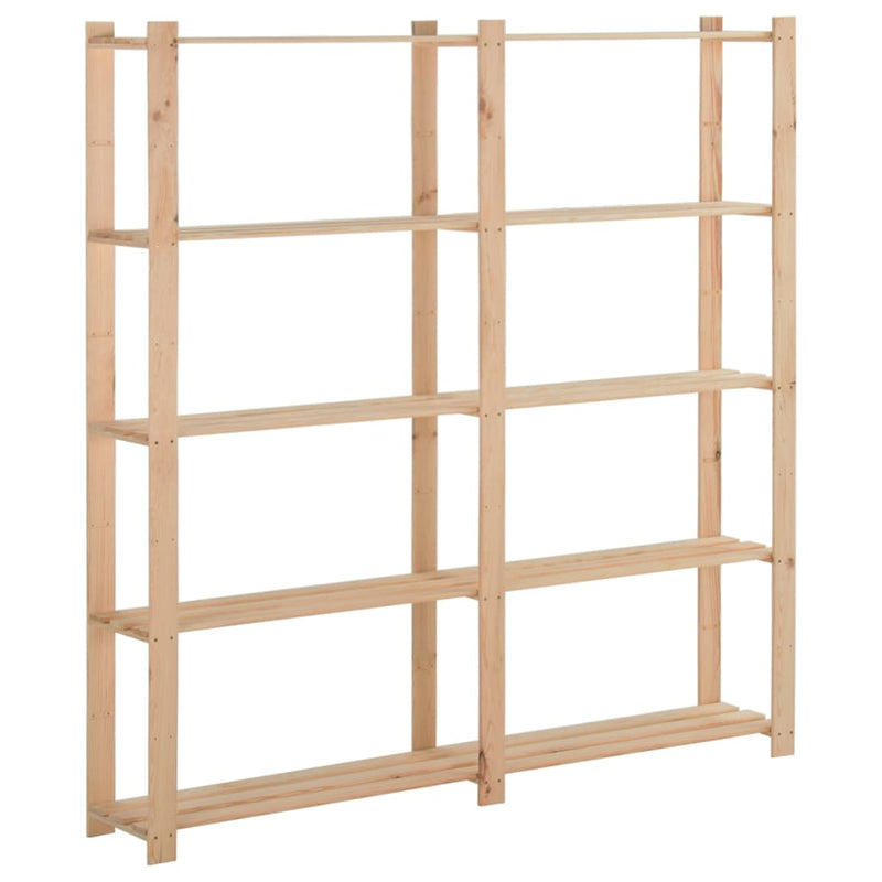 Load image into Gallery viewer, Vidaxl opbergrek 5-laags 170x28,5x170 cm massief grenenhout
