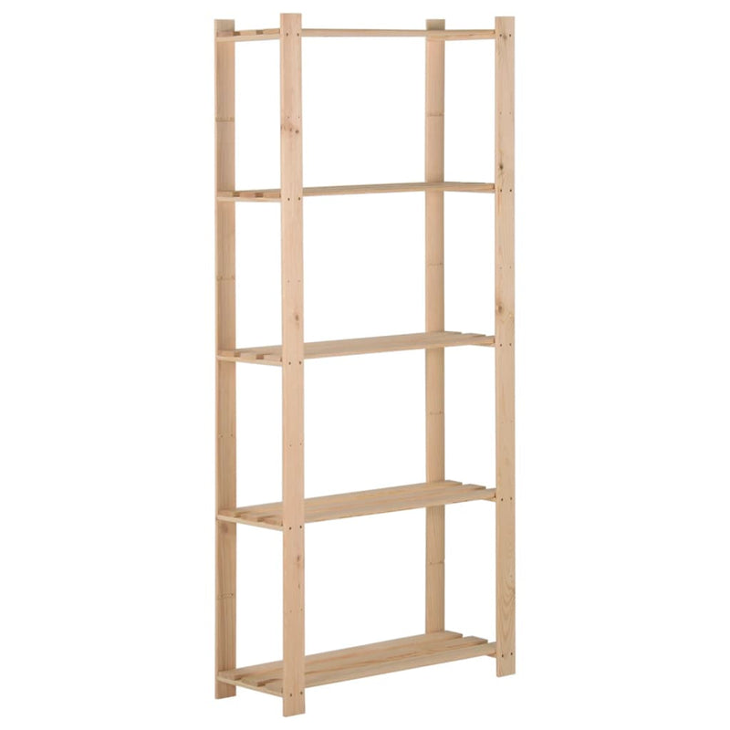 Load image into Gallery viewer, Vidaxl opbergrek 5-laags 80x28,5x170 cm massief grenenhout
