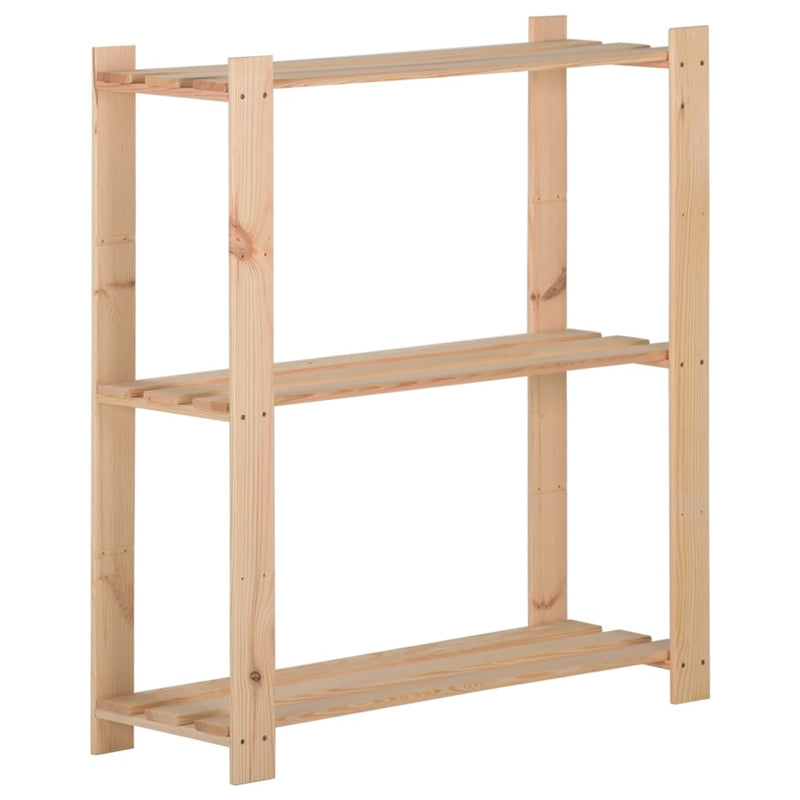 Load image into Gallery viewer, Vidaxl opbergrek 3-laags 80x28,5x90 cm massief grenenhout

