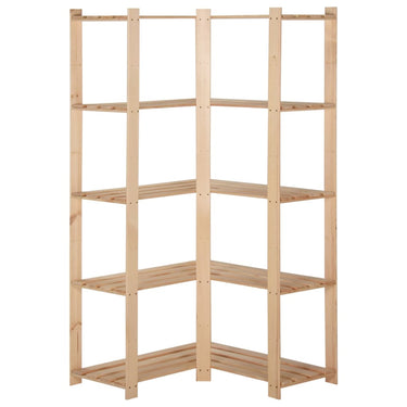 Vidaxl hoekopbergrek 5-laags 82,5x82,5x170 cm massief grenenhout