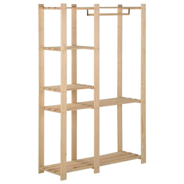 Vidaxl kledingrek 110x38x170 cm massief grenenhout
