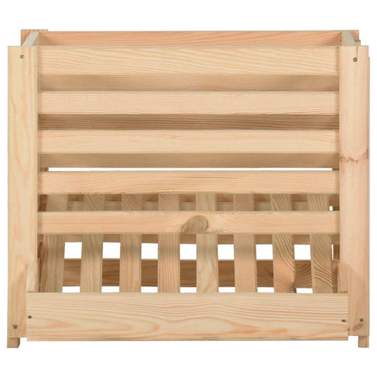 Vidaxl aardappelkist 60x40x50 cm massief grenenhout