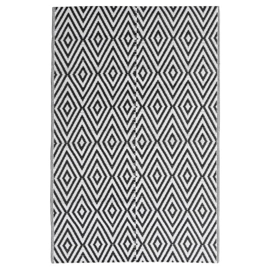 Vidaxl buitenkleed arakil 140x200 cm polypropeen zwart