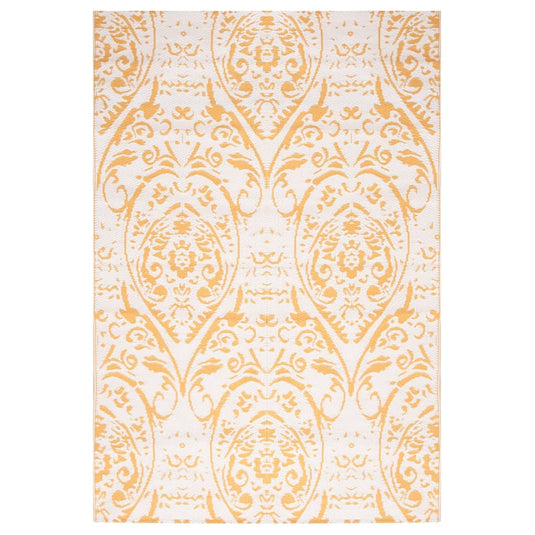 Vidaxl buitenkleed arakil 140x200 cm polypropeen geel