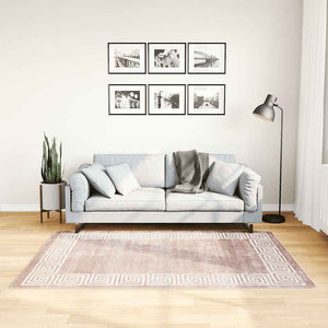 Vidaxl vloerkleed wasbaar anti-slip 120x180 cm beige