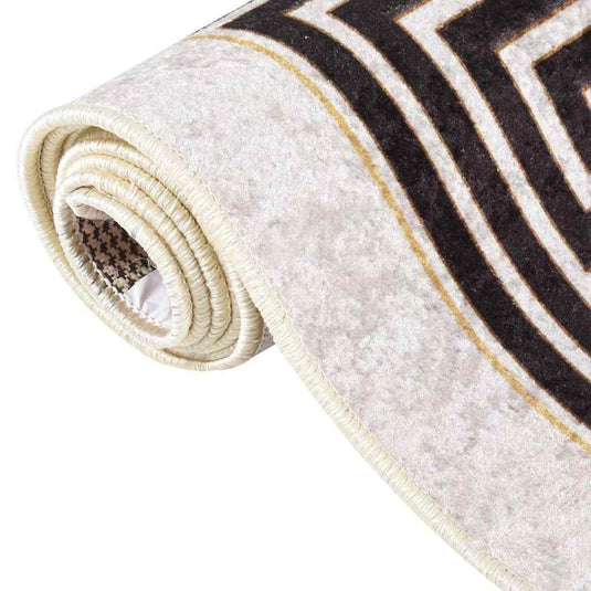 Vidaxl vloerkleed wasbaar anti-slip 160x230 cm lichtbeige