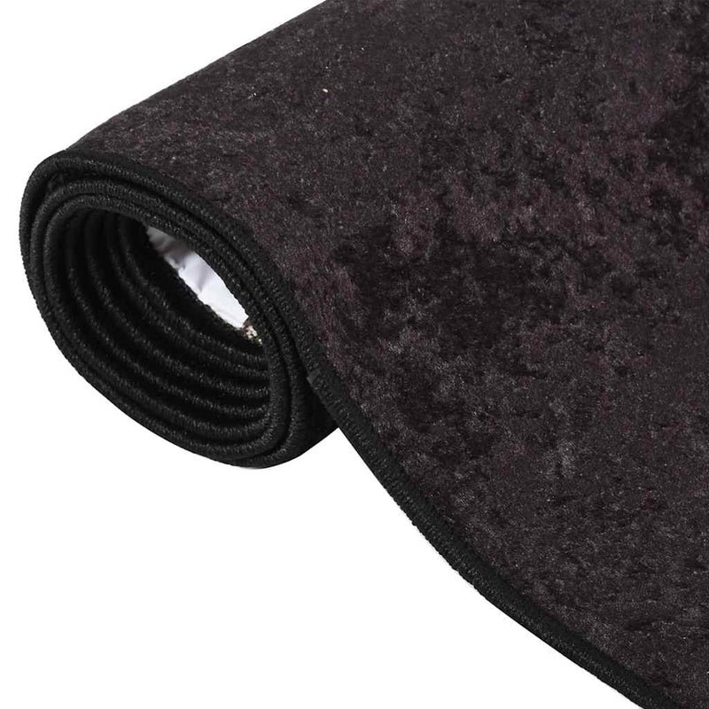 Load image into Gallery viewer, Vidaxl vloerkleed wasbaar anti-slip 160x230 cm antracietkleurig
