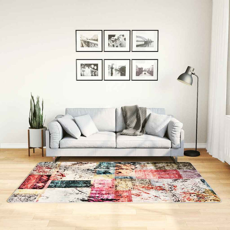 Load image into Gallery viewer, Vidaxl vloerkleed wasbaar anti-slip patchwork 120x180 cm meerkleurig

