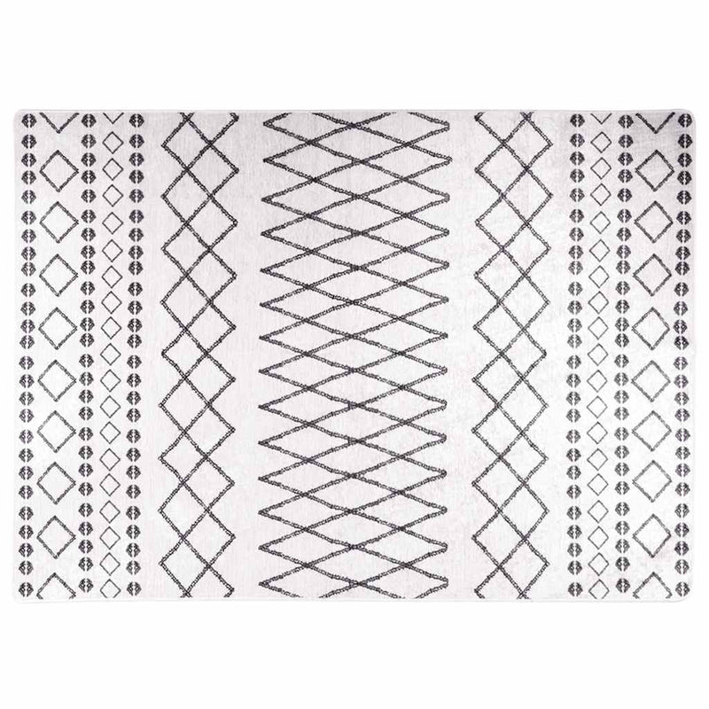 Load image into Gallery viewer, Vidaxl vloerkleed wasbaar anti-slip 120x180 cm zwart en wit
