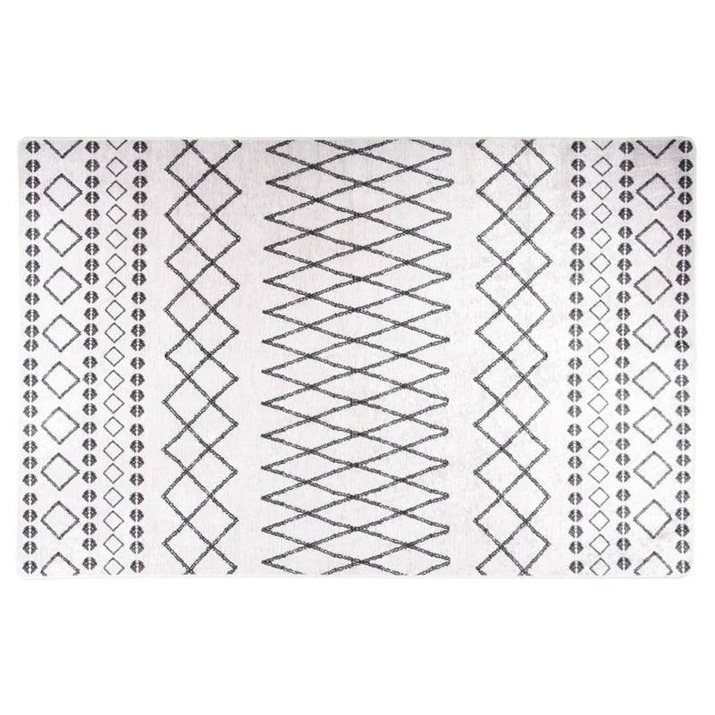 Load image into Gallery viewer, Vidaxl vloerkleed wasbaar anti-slip 160x230 cm zwart en wit
