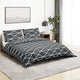Vidaxl dekbedovertrekset 220x240 cm katoen donkergrijs en wit