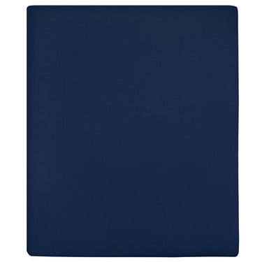 Vidaxl hoeslaken jersey 140x200 cm katoen marineblauw