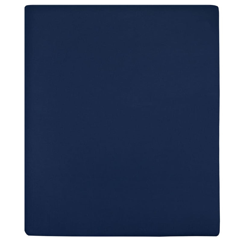 Load image into Gallery viewer, Vidaxl hoeslakens 2 st jersey 160x200 cm katoen marineblauw
