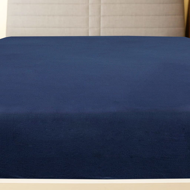 Load image into Gallery viewer, Vidaxl hoeslakens 2 st jersey 160x200 cm katoen marineblauw
