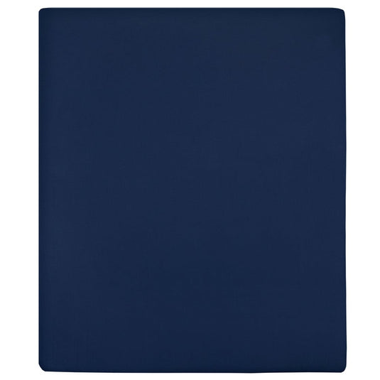 Vidaxl hoeslakens 2 st jersey 180x200 cm katoen marineblauw