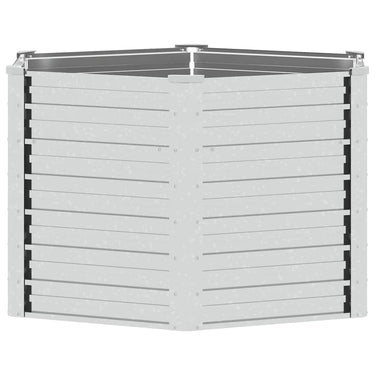Vidaxl plantenbak verhoogd 129x77 cm gegalvaniseerd staal zilverkleur