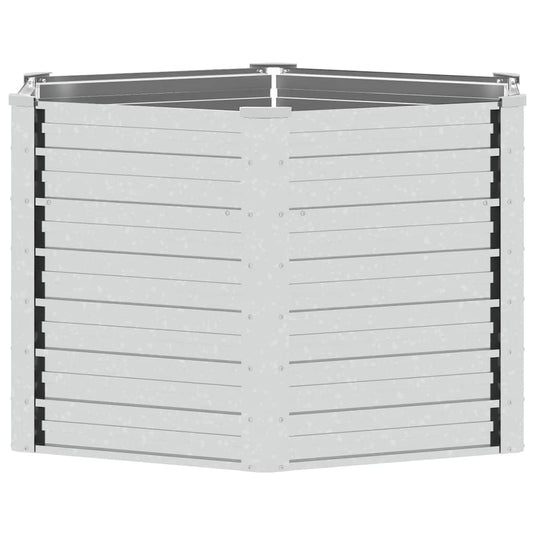 Vidaxl plantenbak verhoogd 129x77 cm gegalvaniseerd staal zilverkleur